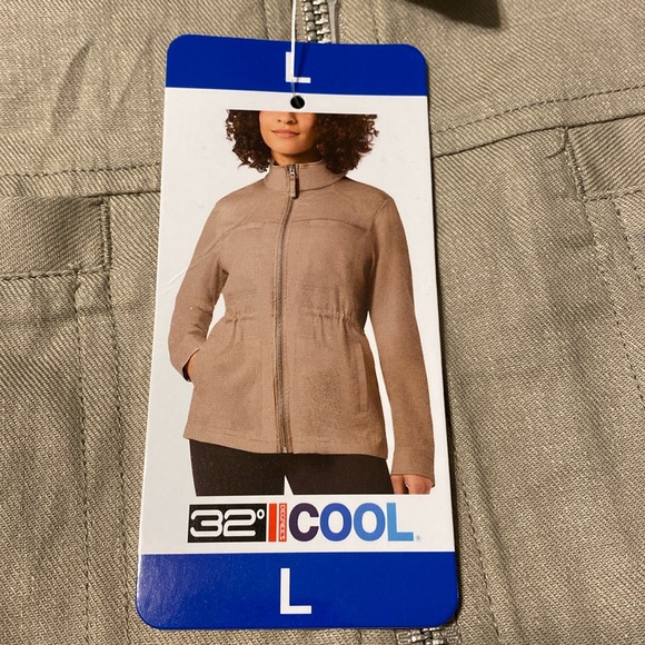 32 Degrees Cool Full Zip Woman’s Linen Jacket (Large) NWT - Picture 1 of 4